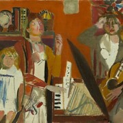 Bruno Saetti, Concertino, 1953, olio su tela, 50 x 70 cm