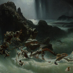 Francis Danby, The deluge (detail), ?c.1840. Courtesy of the Museum of Fine Arts