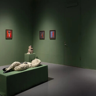 Klara Kristalova, Works on paper and sculpture, exhibition view. Courtesy of Galleri Magnus Karlsson