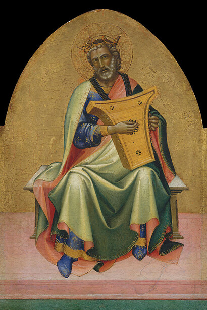 Lorenzo Monaco, King David as Psalmist, Italy, Florence, ca. 1408–1410. Courtesy of the Morgan Library & Museum