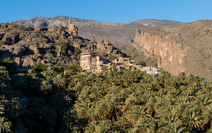Misfat Al Abriyeen, also known as Misfah Al Abriyyin, is a village in the wilayah of Al Hamra, Oman. nestled in an oasis at 900 meters (3,000 feet) above sea level, it sits within the western Hajar mountains