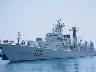 The Israel Navy congratulates the Chinese Navy on docking at the Haifa port. On August 13, 2012, the Chinese vessels arrived at Israel in order to celebrate 20 years of cooperation between the Israel Navy and the Chinese Navy. RADM Yang Jun-Fei was welcomed by the Haifa base commander, Brig. Gen. Eli Sharvit, upon his docking.
