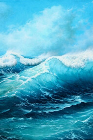 Zohrab Kemkemian, The wave, oil on canvas, size 120cm x 180cm, 2014