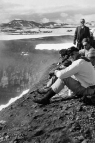 The NASA astronauts, during their training period in Iceland