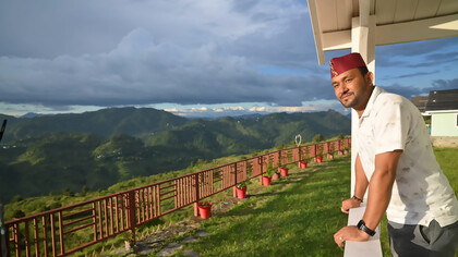 Chandan Singh Koranga, founder of Koranga’s Wood Villas in Uttarakhand, India