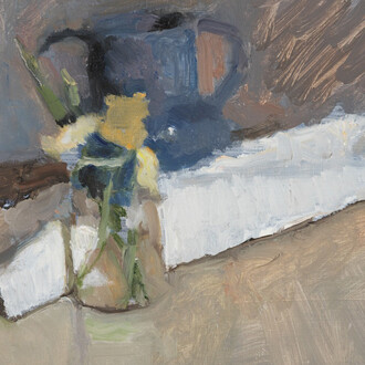 Catherine Maize, Blue amphora and vase (detail), 2023. Courtesy of Paul Thiebaud Gallery