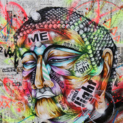 Taka Sudo,
Holy, 2015
Mixed media on canvas
36 x 36 in;  91.44 x 91.44 cm

