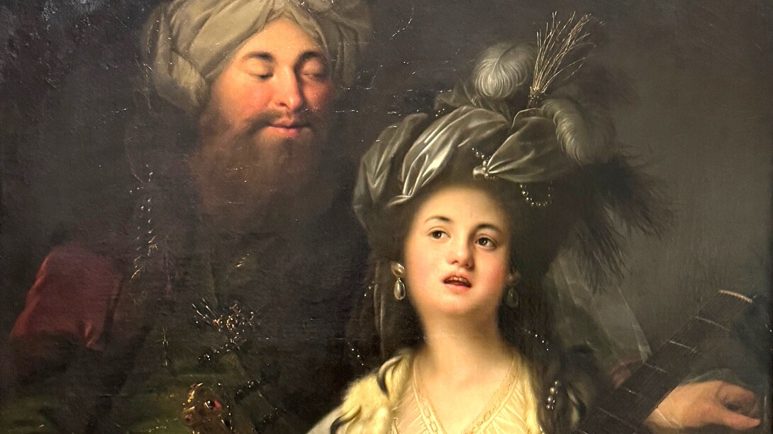 Anton Hickel, Roxelana e il Sultano, 1780, dettaglio. Landesmuseum Mainz, Magonza, Germania