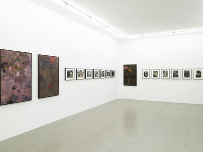 Sarah Schumann, Collages and paintings from 1954 to 1982, exhibition view. Courtesy of Meyer Riegger
