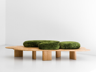 Ferréol Babin, Forest bench, 2025. Courtesy of Friedman Benda Gallery