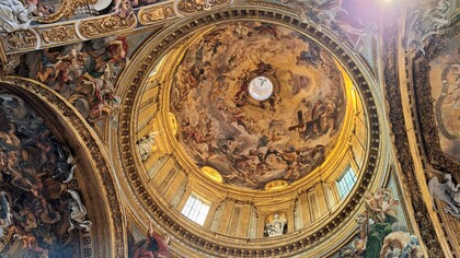 Baciccio, "Il Paradiso inneggiante a Gesù", Chiesa del Gesù, cupola. Ph. Angelica Maria Luciani. Roma, Italia