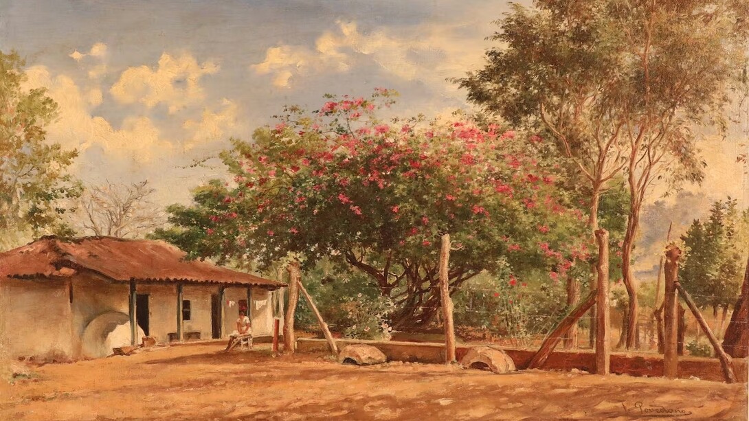 Tomás Povedano, Bougainvillea, sin fecha, óleo sobre tela, colección Museo de Arte Costarricense