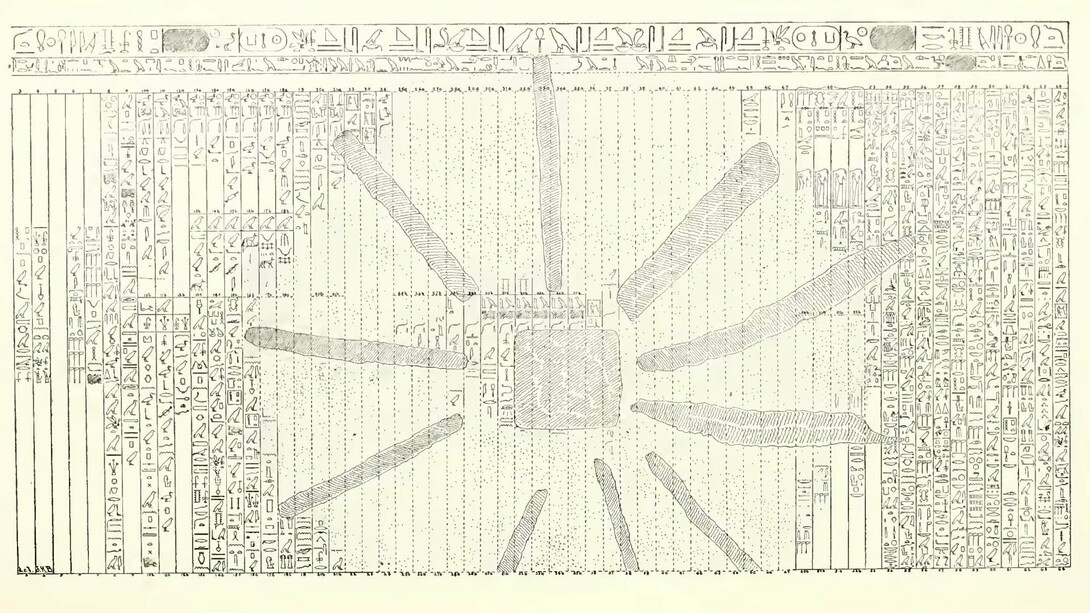 Copia epigráfica de la piedra Shabaka, realizada por James H. Breasted en 1901