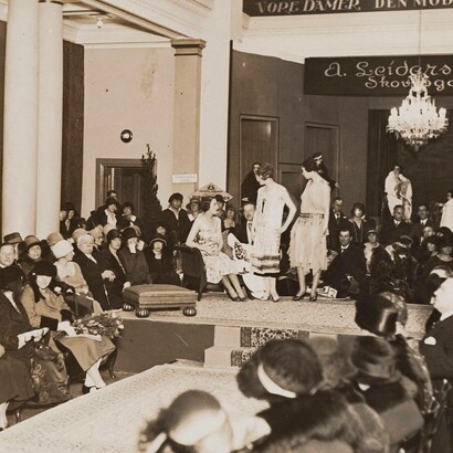 Paul Poiret a Copenaghen, invitato in occasione della settimana della moda, 1925