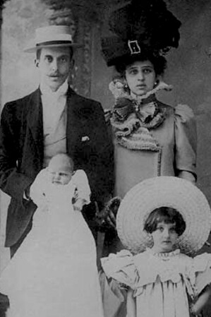 Ignazio Florio Jr., Franca Florio and their first children, 1903