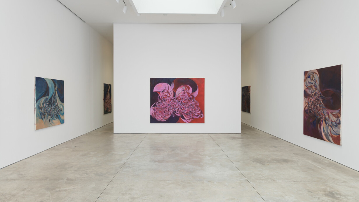 Yuan Fang, Spaying, exhibition view. Courtesy of Skarstedt Gallery