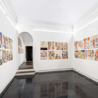 Pier Paolo Perilli, I quadrucci, exhibition view. Courtesy of Galleria Eugenia Delfini 