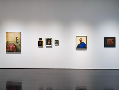 Gregory Gillespie, exhibition view. Courtesy of Forum Gallery