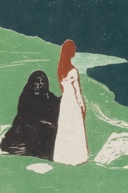Two Women on the Shore (1898) by Edvard Munch, Norwegian artist (1863–1944)