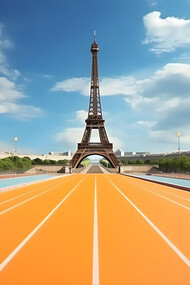 Olympic games Paris 2024 illustration AI generated image