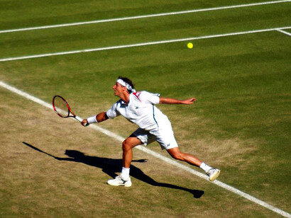 David Nalbandian en el Estadio Wimbledon, Londres, Inglaterra