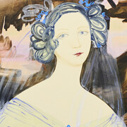 Mela Yerka, Ewelina Hanska (detail), 2014, Acrylic, oil and marbledust on linen, 100 x 80 cm, photography by: Lee James Thompson