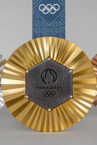 Medalhas oficiais das Olimpíadas de 2024 que será sediada em Paris, França
