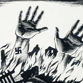 Mario Armengol Torrella, Between purgatory and hell (Entre el 
Purgatorio y el Infierno) (detalle), c. 1943-1945. Cortesía del Museu Nacional d'Art de Catalunya. Col·lecció A. L. & P. A. Kiddey