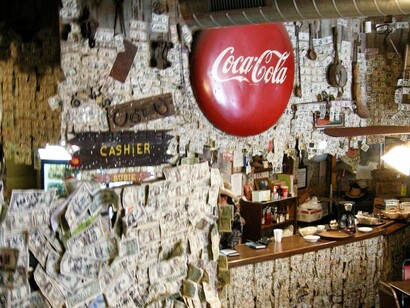 The Oatman Hotel & Restaurant is no longer a hotel, though still a restaurant, and it's said to be haunted by a variety of ghosts, including those of movie stars Clark Gable and Carole Lombard