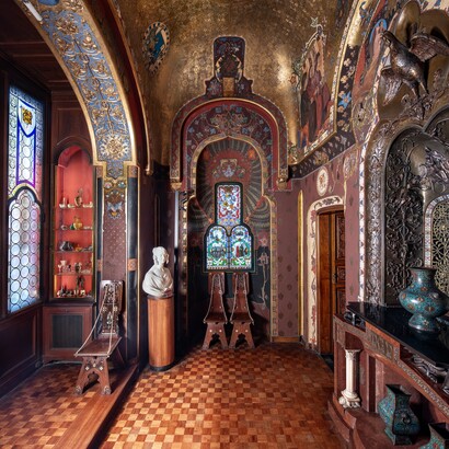 Lo studiolo dantesco. Inaugurato nel 1881, il Museo era stato la casa dell’aristocratico milanese Gian Giacomo Poldi Pezzoli (1822-1879), appassionato collezionista d’arte © Andrea Jemolo