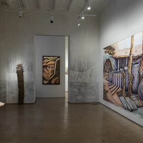 Prabhakar Pachpute, Lone runner’s laboratory, exhibition view. Courtesy of Experimenter