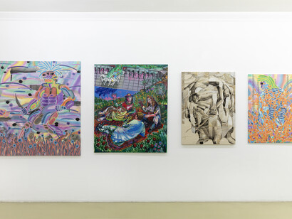 Various artists, Freaks, exhibition view. Courtesy of Galerie Krinzinger