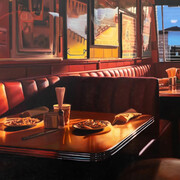 Yigal Ozeri, Red light diner, 2024. Courtesy of Ethan Cohen Gallery 