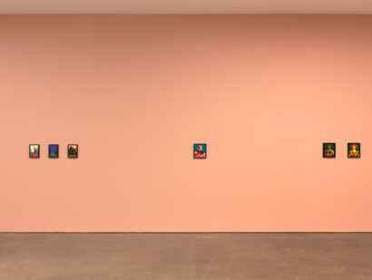 Nicolas Party, Dead fish, exhibition view. Courtesy of Karma Gallery