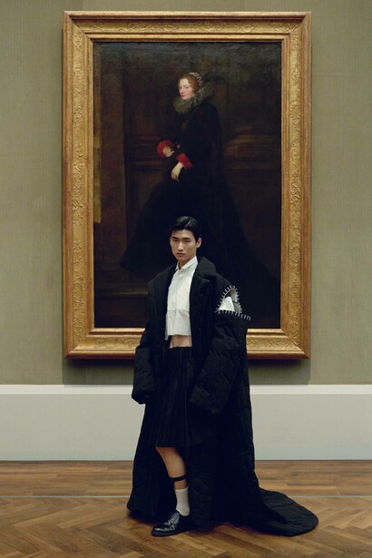 Photoshoot for the Berliner Salons at the Gemäldegalerie in 2025, designed by Alexander Gigl. Courtesy of Gemäldegalerie