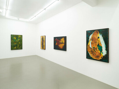 Sarah Schumann, Collages and paintings from 1954 to 1982, exhibition view. Courtesy of Meyer Riegger
