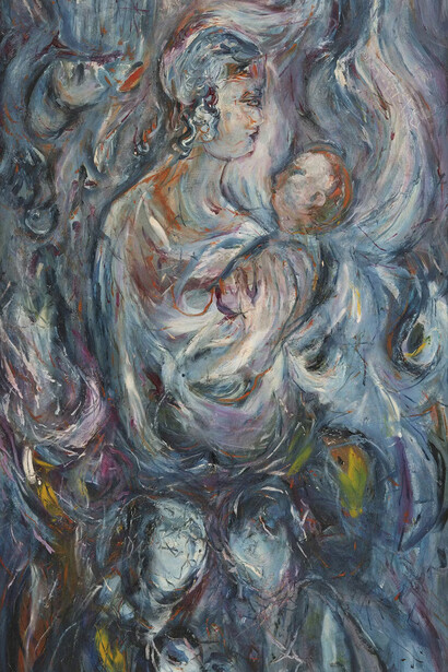 Alberto Massuda, O encontro (detalhe), 1991. Cortesia do MON - Museu Oscar Niemeyer