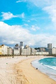 Orzan Beach in A Coruña, Spain
