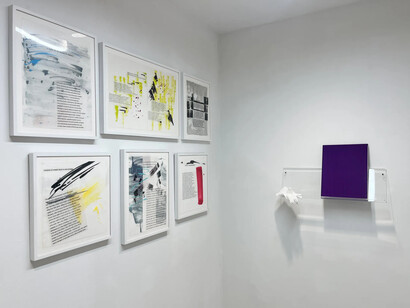 Jill Moser, Talking pictures: collaborations, exhibition view. Courtesy of Kathryn Markel Fine Arts