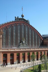 Madrid. Fachada principal de la estación de Atocha