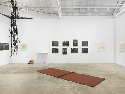 Various artists, Casting a glance: dancing with Smithson, exhibition view. Courtesy of Marian Goodman Gallery 