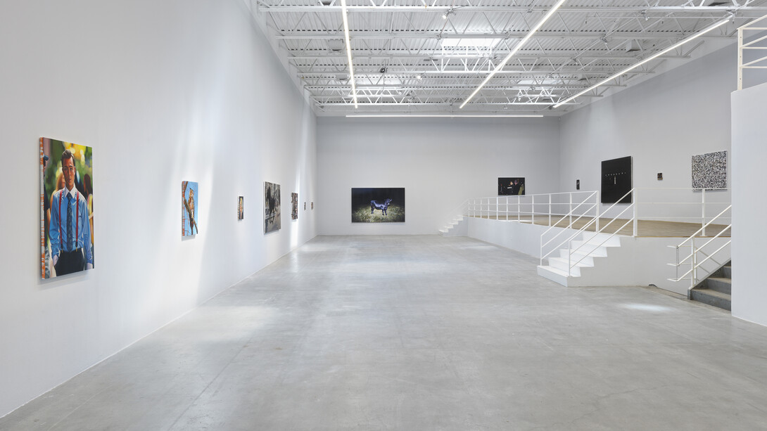 Sam McKinniss, Law and order, exhibition view. Courtesy of Jeffrey Deitch Gallery