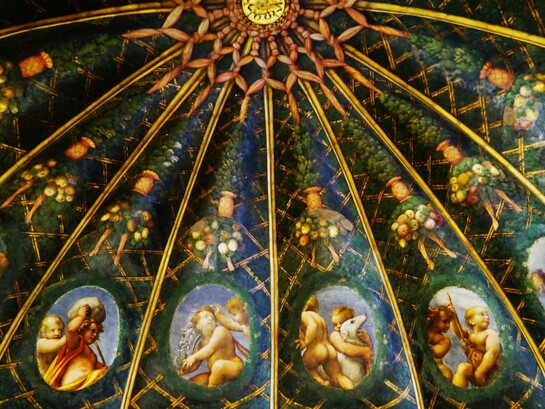 Correggio (1489–1534), affreschi della volta della Camera della Badessa o Camera di San Paolo, ex monastero di San Paolo a Parma, Italia