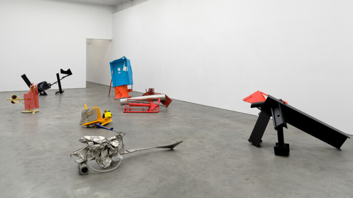 Peter Bradley, Ten sculptures, exhibition view. Courtesy of Karma Gallery