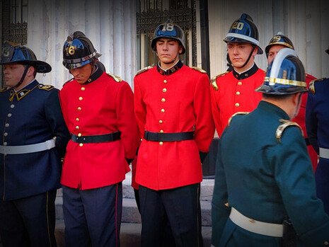 Bomberos en el homenaje del 8 de diciembre de 2025, Santiago, Chile