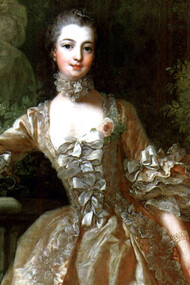 François Boucher, Madame de Pompadour (1759, detalle)