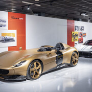 Ferrari design. Creative journeys 2010–2025, vue de l’exposition. Cortesia del Museo Nazionale dell'Automobile