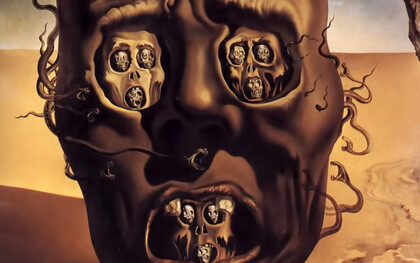 Salvador Dalí, El rostro de la guerra (1941, detalle)