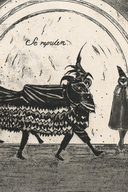 Marcel Dzama, New things may form from our fragments (detail), 2015. Courtesy of Crown Point Press