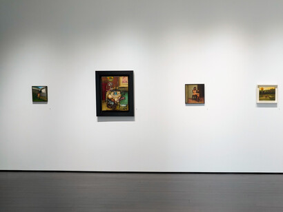 Gregory Gillespie, exhibition view. Courtesy of Forum Gallery